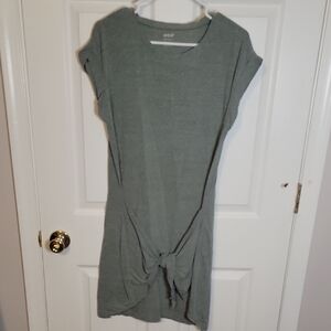 Aria Women's Olive Tie-Front Tunic